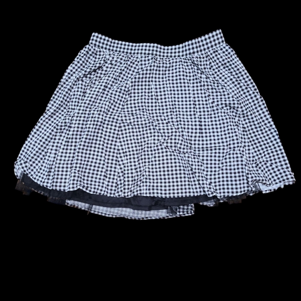Torrid Black and White Gingham Skirt